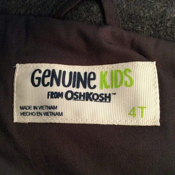 Wool Blend Plaid Vest Red Gray 4T OshKosh Genuine Kids - Picture 2 of 4